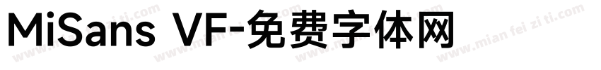 MiSans VF字体转换